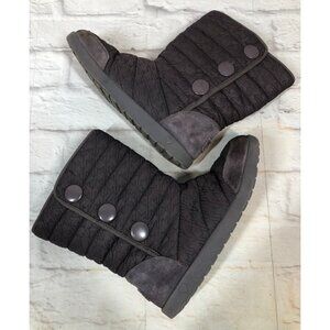 UGG Quilted Houndstooth 1014449K Purple Quilted Boot Girls 5 /35 (P4k)